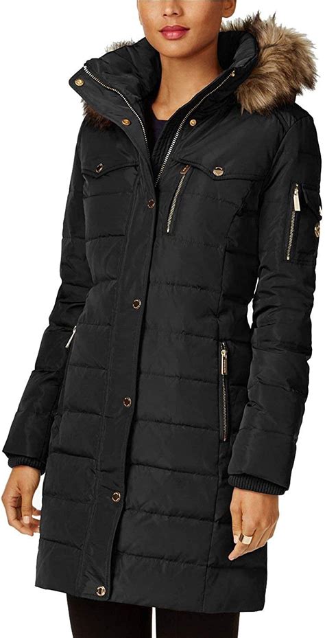 michael kors long coat black|michael kors coat sale.